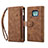 Leather Case Stands Flip Cover Holder B01S for Nokia XR20 Brown