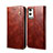 Leather Case Stands Flip Cover Holder B01S for OnePlus 9 Pro 5G Brown