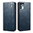 Leather Case Stands Flip Cover Holder B01S for Oppo Reno6 Z 5G Blue