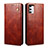 Leather Case Stands Flip Cover Holder B01S for Realme GT Neo 2T 5G Brown