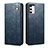 Leather Case Stands Flip Cover Holder B01S for Realme Q3 Pro 5G Blue