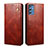 Leather Case Stands Flip Cover Holder B01S for Samsung Galaxy A04s Brown