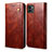Leather Case Stands Flip Cover Holder B01S for Samsung Galaxy A22 5G Brown
