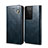 Leather Case Stands Flip Cover Holder B01S for Samsung Galaxy S21 Ultra 5G Blue