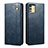Leather Case Stands Flip Cover Holder B01S for Vivo V23 Pro 5G Blue