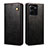 Leather Case Stands Flip Cover Holder B01S for Vivo V25 5G Black