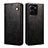 Leather Case Stands Flip Cover Holder B01S for Vivo V25e Black