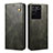 Leather Case Stands Flip Cover Holder B01S for Vivo V27 Pro 5G Green