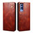 Leather Case Stands Flip Cover Holder B01S for Vivo Y53s t2 Brown