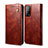 Leather Case Stands Flip Cover Holder B01S for Xiaomi Mi 10T 5G Brown