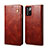 Leather Case Stands Flip Cover Holder B01S for Xiaomi Poco M4 Pro 5G Brown