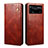 Leather Case Stands Flip Cover Holder B01S for Xiaomi Poco X4 Pro 5G Brown