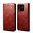 Leather Case Stands Flip Cover Holder B01S for Xiaomi Redmi 10 Power Brown