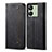 Leather Case Stands Flip Cover Holder B01S for Xiaomi Redmi 13C Black