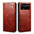 Leather Case Stands Flip Cover Holder B01S for Xiaomi Redmi Note 11E Pro 5G Brown