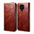 Leather Case Stands Flip Cover Holder B01S for Xiaomi Redmi Note 9 Pro Brown