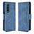 Leather Case Stands Flip Cover Holder B01Y for Samsung Galaxy Z Fold3 5G Blue