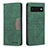 Leather Case Stands Flip Cover Holder B02F for Google Pixel 6 5G Green