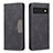 Leather Case Stands Flip Cover Holder B02F for Google Pixel 6 Pro 5G