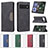 Leather Case Stands Flip Cover Holder B02F for Google Pixel 6 Pro 5G