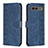 Leather Case Stands Flip Cover Holder B02F for Google Pixel 7a 5G Blue