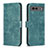 Leather Case Stands Flip Cover Holder B02F for Google Pixel 7a 5G Green