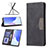 Leather Case Stands Flip Cover Holder B02F for Huawei Honor 50 5G