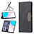 Leather Case Stands Flip Cover Holder B02F for Huawei Honor 50 Lite