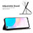 Leather Case Stands Flip Cover Holder B02F for Huawei Honor 50 Lite