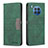 Leather Case Stands Flip Cover Holder B02F for Huawei Honor 50 Lite Green