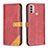 Leather Case Stands Flip Cover Holder B02F for Motorola Moto E30