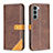 Leather Case Stands Flip Cover Holder B02F for Motorola Moto Edge S30 5G