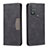 Leather Case Stands Flip Cover Holder B02F for Motorola Moto G Play (2023) Black