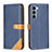 Leather Case Stands Flip Cover Holder B02F for Motorola Moto G200 5G