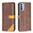 Leather Case Stands Flip Cover Holder B02F for Motorola Moto G31