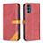 Leather Case Stands Flip Cover Holder B02F for Motorola Moto G62 5G