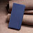 Leather Case Stands Flip Cover Holder B02F for Nokia C32 Blue