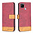 Leather Case Stands Flip Cover Holder B02F for Realme 7i RMX2193 Red