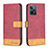 Leather Case Stands Flip Cover Holder B02F for Realme C31 Red