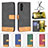 Leather Case Stands Flip Cover Holder B02F for Samsung Galaxy A04s