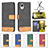 Leather Case Stands Flip Cover Holder B02F for Samsung Galaxy A23 5G SC-56C