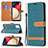 Leather Case Stands Flip Cover Holder B02F for Samsung Galaxy M02s