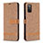 Leather Case Stands Flip Cover Holder B02F for Samsung Galaxy M02s