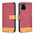 Leather Case Stands Flip Cover Holder B02F for Vivo Y01A Red