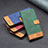 Leather Case Stands Flip Cover Holder B02F for Vivo Y53s NFC