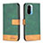 Leather Case Stands Flip Cover Holder B02F for Xiaomi Mi 11i 5G Green