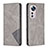 Leather Case Stands Flip Cover Holder B02F for Xiaomi Mi 12 5G Gray