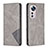 Leather Case Stands Flip Cover Holder B02F for Xiaomi Mi 12 Pro 5G Gray