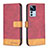 Leather Case Stands Flip Cover Holder B02F for Xiaomi Mi 12T 5G Red