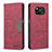 Leather Case Stands Flip Cover Holder B02F for Xiaomi Poco X3 NFC Red